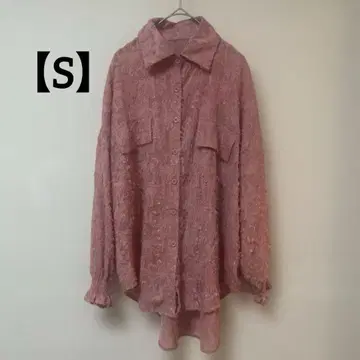 핑크 S 사이즈 버튼업 셔츠