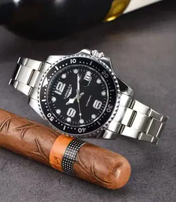 LONGLUX 자동 와인딩 손목시계 블랙