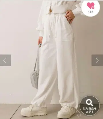 미개봉 새상품 사이드 레이스 스웨트 팬츠 올리브 올리브 화이트 화이트