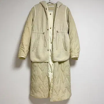 제나 에스파스 멜베이유 3way 아우터 코트 퀼팅 레어