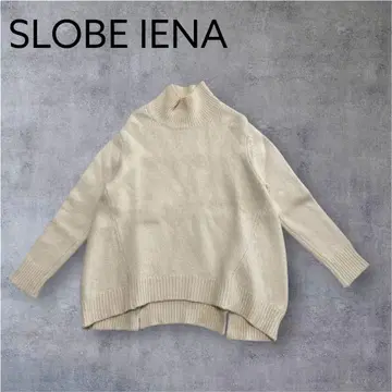 슬로브 이에나 하이넥 울 백 슬릿 코쿤 니트 체형 커버