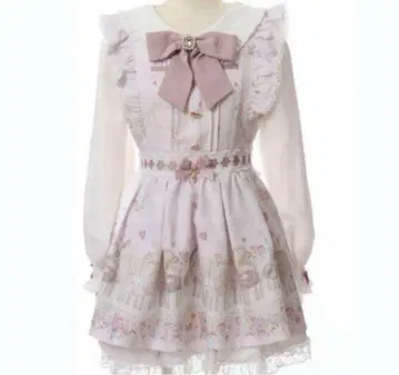 LIZLISA melodybunny 패턴 셋업 핑크