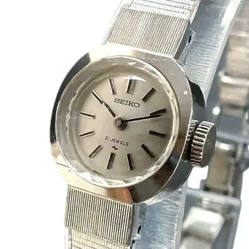 세이코 수동 와인딩 여성용 손목시계 11-0340 체인 블레스 SEIKO