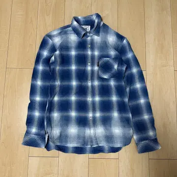 옴브레 섀도우 체크 셔츠