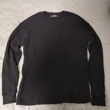 Matin Avenir 헤비 와플 롱 T셔츠 블랙