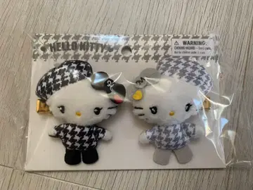 산리오 헬로키티 헤어 클립 세트 흑백 걸리시 쌍둥이 코디 4