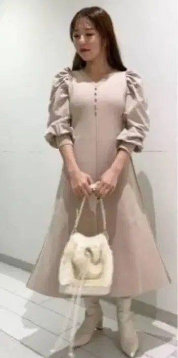 셀퍼드 인조 모피 숄더 백