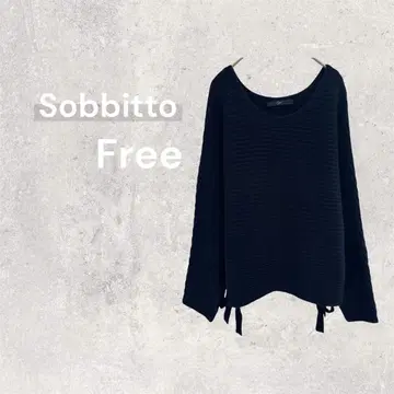 Sobbitto 멜로즈 니트 스웨터 긴팔 7부 소매 돌먼 리본