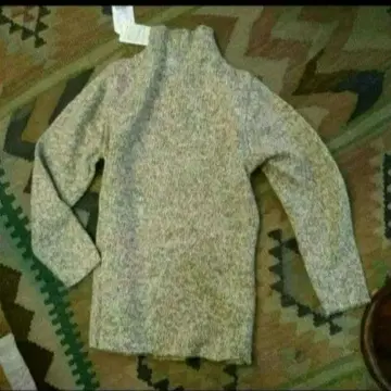 에스닉 택 포함 새상품 믹스 컬러 니트 튜닉 NATURAL