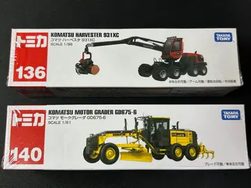 [ 토미카 ] No136 코마츠 하베스타 No140 코마츠 모터 그레이더