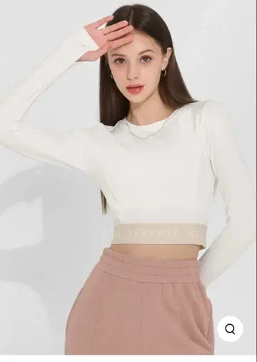 XWFLT01H3 로고 크롭 긴팔