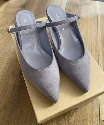 LETALON 루타론 4.5cm 스트랩 뮬 그레이