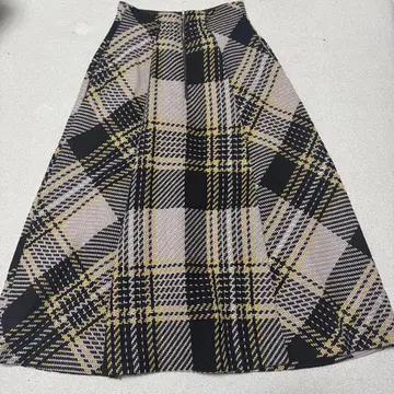 스나이델 로빙 체크 미디 스커트