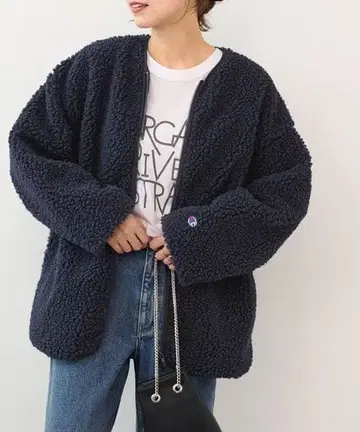 별주 Champion 보아 플리스 집업 블루종