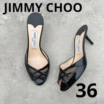JIMMY CHOO 블랙 뮬 힐 36