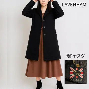 현행 택 LAVENHAM 라벤햄 퀼팅 코트 울 테일러드