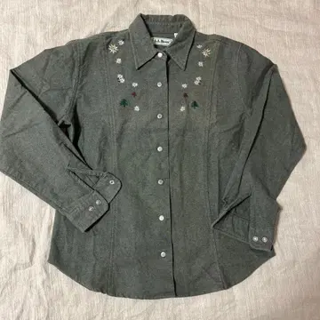 L.L.Bean 자수 그레이 셔츠
