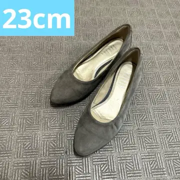 새상품급 fitfit 스웨이드 펌프스 웨지솔 그레이 23cm