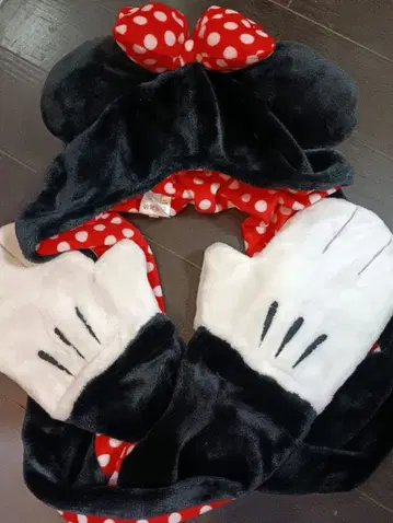 미니 마우스 머리띠 장갑 세트