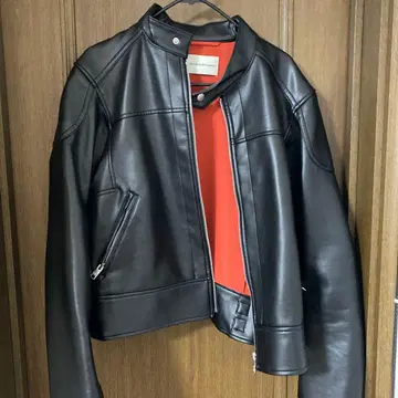 GU and beautiful people 블랙 가죽 자켓 XL