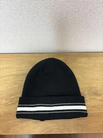 COOTIE PRODUCTIONS 니트 모자 블랙 스트라이프