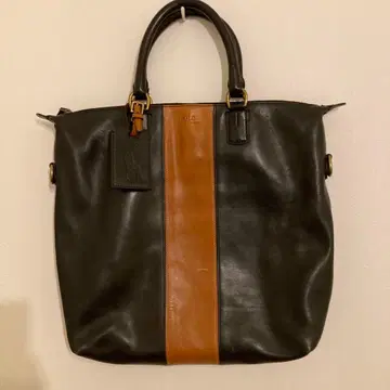 폴로 랄프로렌 가죽 토트백