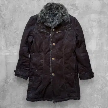 In The Attic Fur Long Coat /Grunge