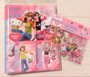 오샤레 마녀 러브 and 베리 x 헬로키티 카드 파일 스티커 세트
