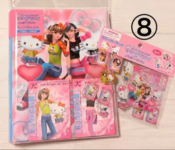 오샤레 마녀 러브 and 베리 x 헬로키티 카드 파일 스티커 세트