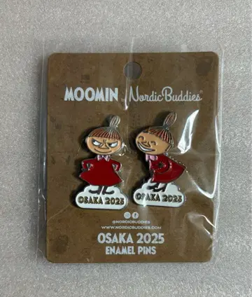 오사카 간사이 박람회 북유럽관 노르딕 서클 핀 배지 무민 미이