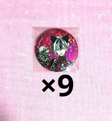 악마 집사와 검은 고양이 아쿠네코 난자타운 홀로그램 캔뱃지 베리안 세트