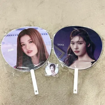TWICE SANA 부채 캔뱃지