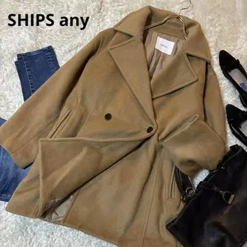 새상품급*SHIPS any P코트 베이지 오버 사이즈