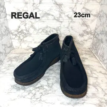 REGAL 리갈 왈라비 모카신 스웨이드 부츠 미들 기장 블랙 23