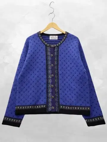 Tally Ho 탈리호 U넥 긴팔 버튼업 버즈아이 가디건