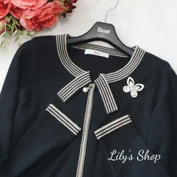 컨디션 최상 르네 리본 가디건