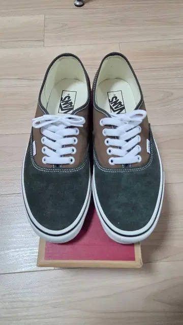 VANS 오센틱 브라운/그린 27cm