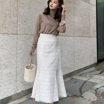 anuans 오리지널 트위드 머메이드 스커트