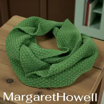 MARGARET HOWELL 그린 니트 머플러