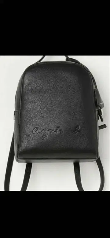 희귀 레어 미사용급 에네스베 백팩 주름 가죽 엠보 로고 참