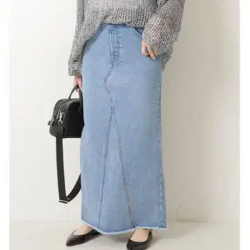 스픽 앤 스팬 빈티지 데님 스커트 색스 블루