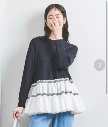 UNITED ARROWS 엠브로 티어드 콤비 니트