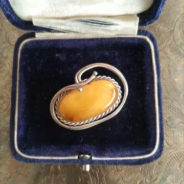 로얄 앰버 아르누보 브로치 빈티지