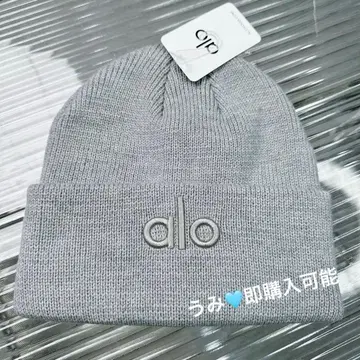 ALO YOGA 그레이 니트 모자