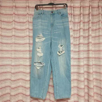 [ 새상품 ] PUNYUS 사이즈 3 크러쉬 데님 팬츠