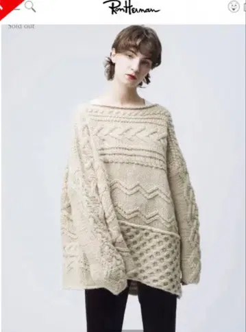 론 허먼 오버 사이즈 니트