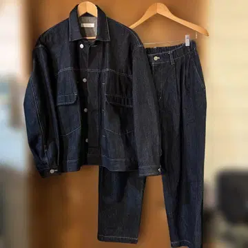 다크 데님 자켓 팬츠 세트