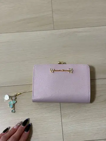 Samantha 타바사 핑크 접이식 지갑 참 포함