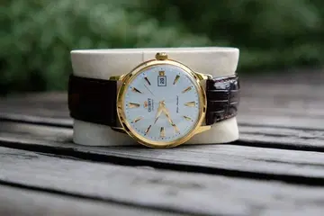 새상품 Orient 오리엔트 반비노 자동 손목시계 골드