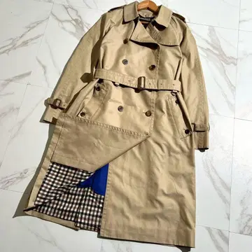 새상품급 현행 택 근년 아쿠아 스큐텀 더블 트렌치코트 파랑 라이너 8